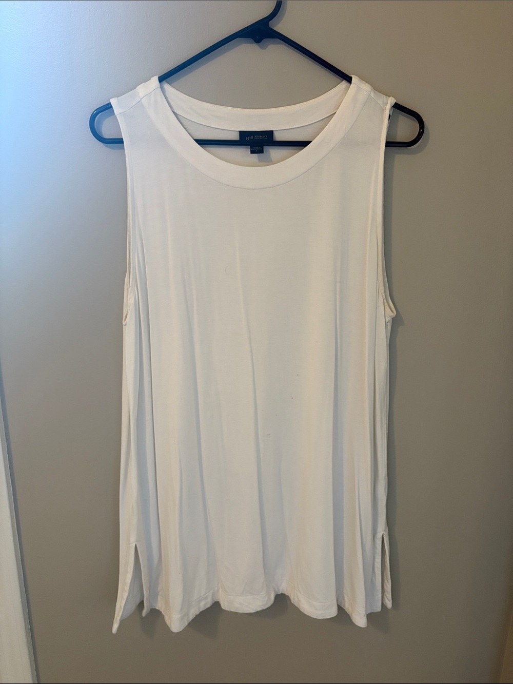 J Jill Wearever Collection white Sleeveless Tunic tank size L